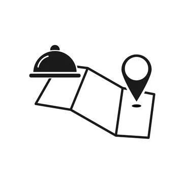 Food delivery flat icon vector Stock Illustration