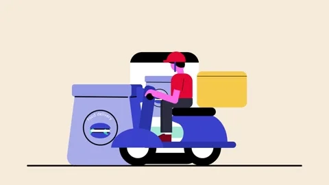 Food delivery Stock Footage 306351831
