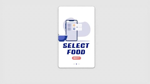 Food Delivery Mobile Application Alpha Channel Stock Footage 232198862