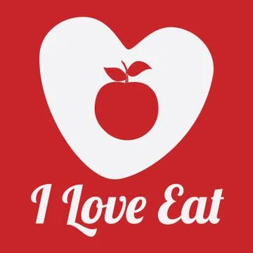 Food design over red background vector illustration Ilustração Stock