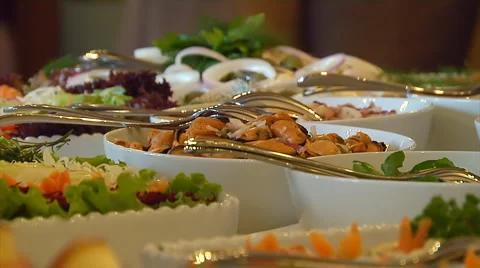 Food on desk Stock Footage 1094702