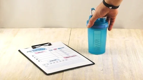 Food diary sheet Stock Footage 120385381