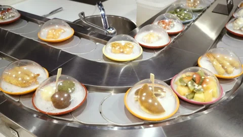 Food. Dining room with a large selection of dishes Stock Footage 104315219