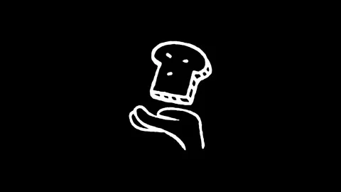 Food Donation Bread Hand Icon Stock Footage 345591137