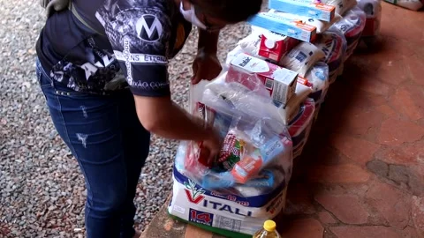 Food Donations Stock Footage 154660114