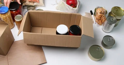 Food donations  Stock Footage 233495212