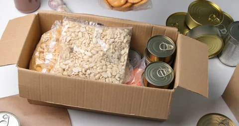Food donations Stock Footage 234159546