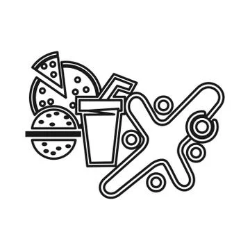 Food Drink Commitment Teamwork Together Outline Logo Stock-Illustration