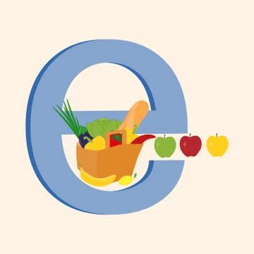 Food e-commerce concept Stock Illustration