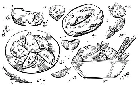 Food Element 스톡 일러스트