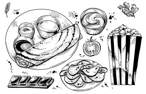 Food Element 스톡 일러스트