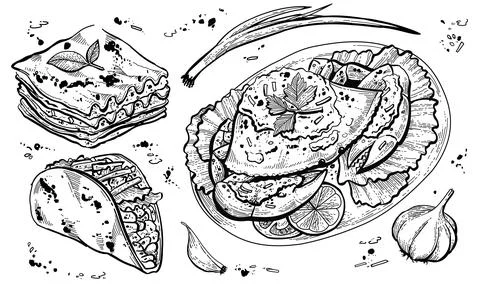 Food Element 스톡 일러스트
