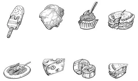 Food Element 스톡 일러스트