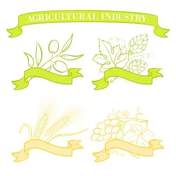 Food emblems and labels. Stock Illustration