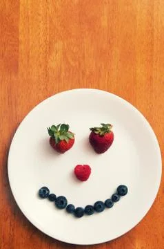 Food Faces Plate Stock Photos