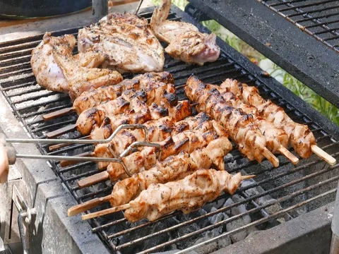 Food on fire Stock Footage 75055287