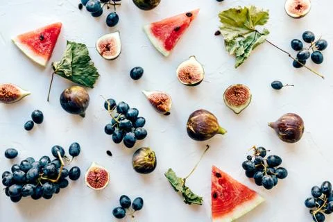 Food flat lay Stock-Fotos