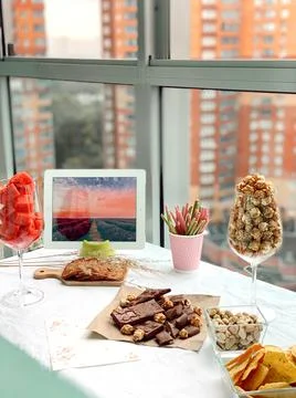 Food flatlay Foto stock