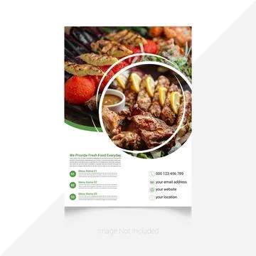 Food Flyer design template Stock Illustration