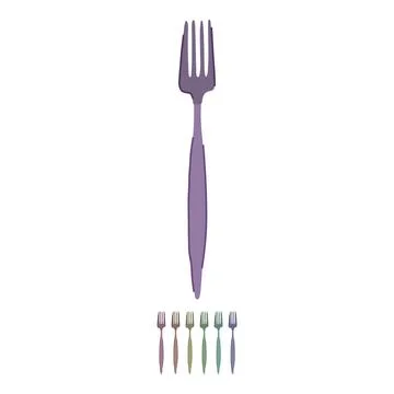 Food fork vector cartoon graphic Stock Illustration