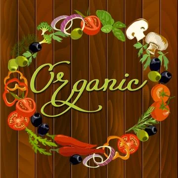 Food frame Background Stock Illustration