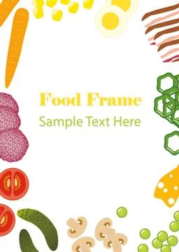 Food frame Illustrazione stock