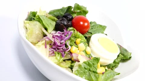 This food is a fresh salad Stock Footage 201225634