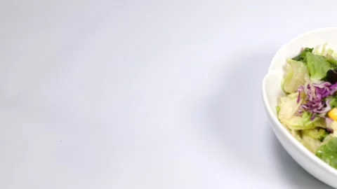 This food is a fresh salad Stock Footage 201225645