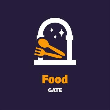 Food Gate Logo Stock Illustration