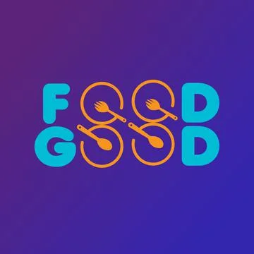 Food good text vector Stock Illustration