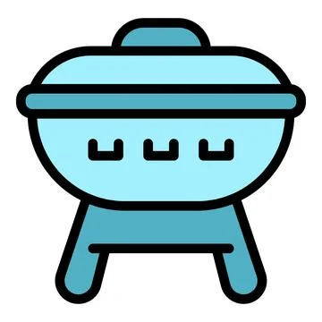 Food grill icon vector flat Stock Illustration