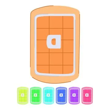 Food ice cube tray vector cartoon graphic Illustrazione stock