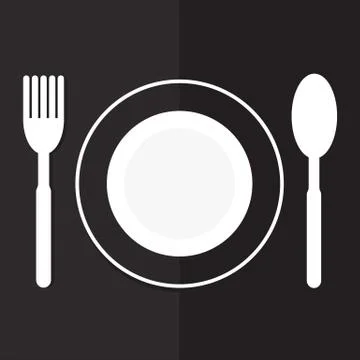 Food icon flat Stock Illustration