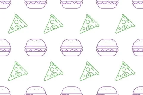 Food icon seamless pattern background Stock Illustration