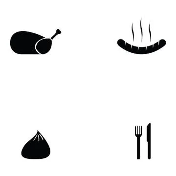 Food icon set Stock Illustration