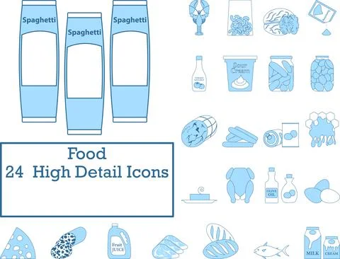 Food Icon Set Stock Illustration