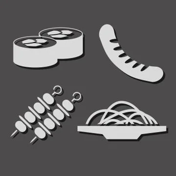 Food icons Stock Illustration