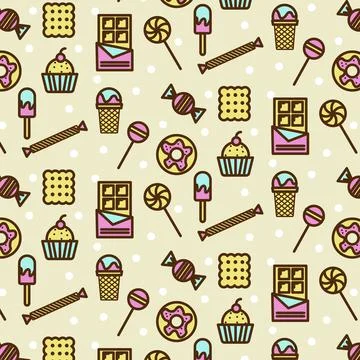 Food icons pattern Stock Illustration