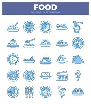 Food icons. vector graphics on a white background. graphic design elements. 스톡 일러스트