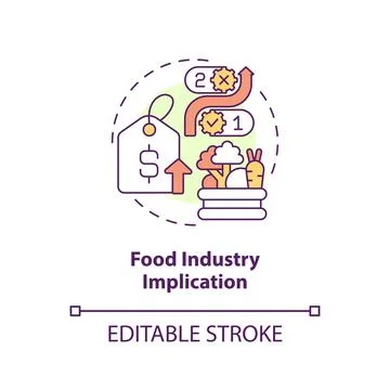 Food industry implication concept icon Stock Illustration