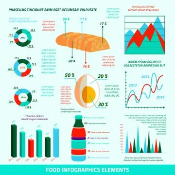 Food infographic elements Stock Illustration
