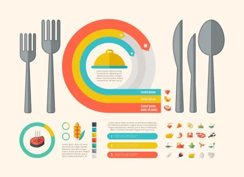 Food Infographic Elements. Stock Illustration