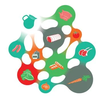 Food infographic Stock Illustration