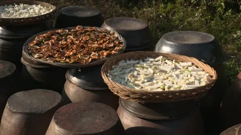 Food Ingredients Drying Under the Sunlight Vídeos de archivo 334511298