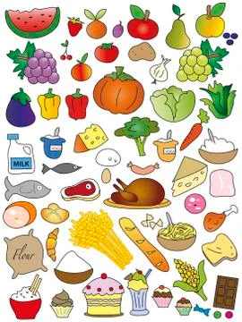Food isolated Stock Illustration