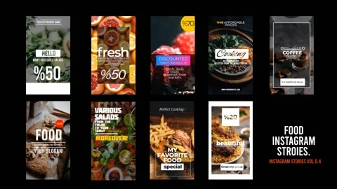 Food Istagram Stories After Effects素材