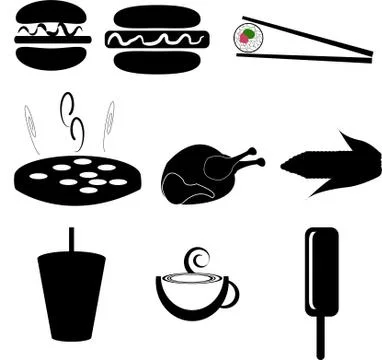 Food items Stockillustratie