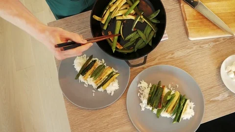 Food in the kitchen Stock Footage 106749024