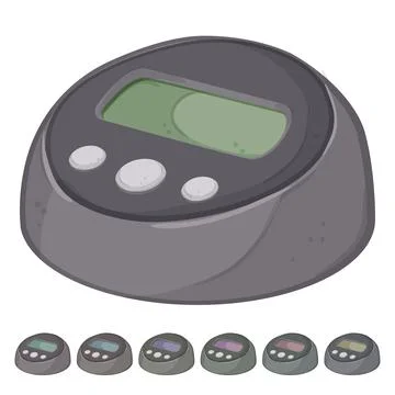 Food kitchen timer clock cartoon vector graphic 스톡 일러스트