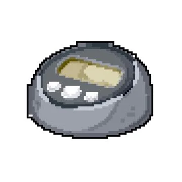 Food kitchen timer clock game pixel art vector illustration Stock Illustration